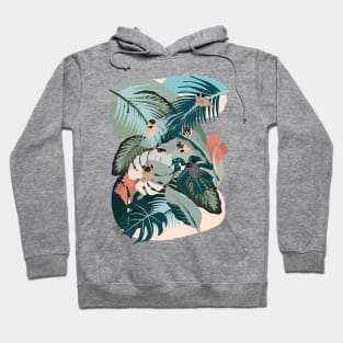 Pugs and Tropical Plants Hoodie